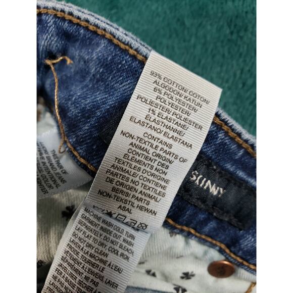 Lucky Brand Jeans Size 0 Womens Blue Stretch Pants Medium Mid Rise Ava Skinny - Picture 5 of 14